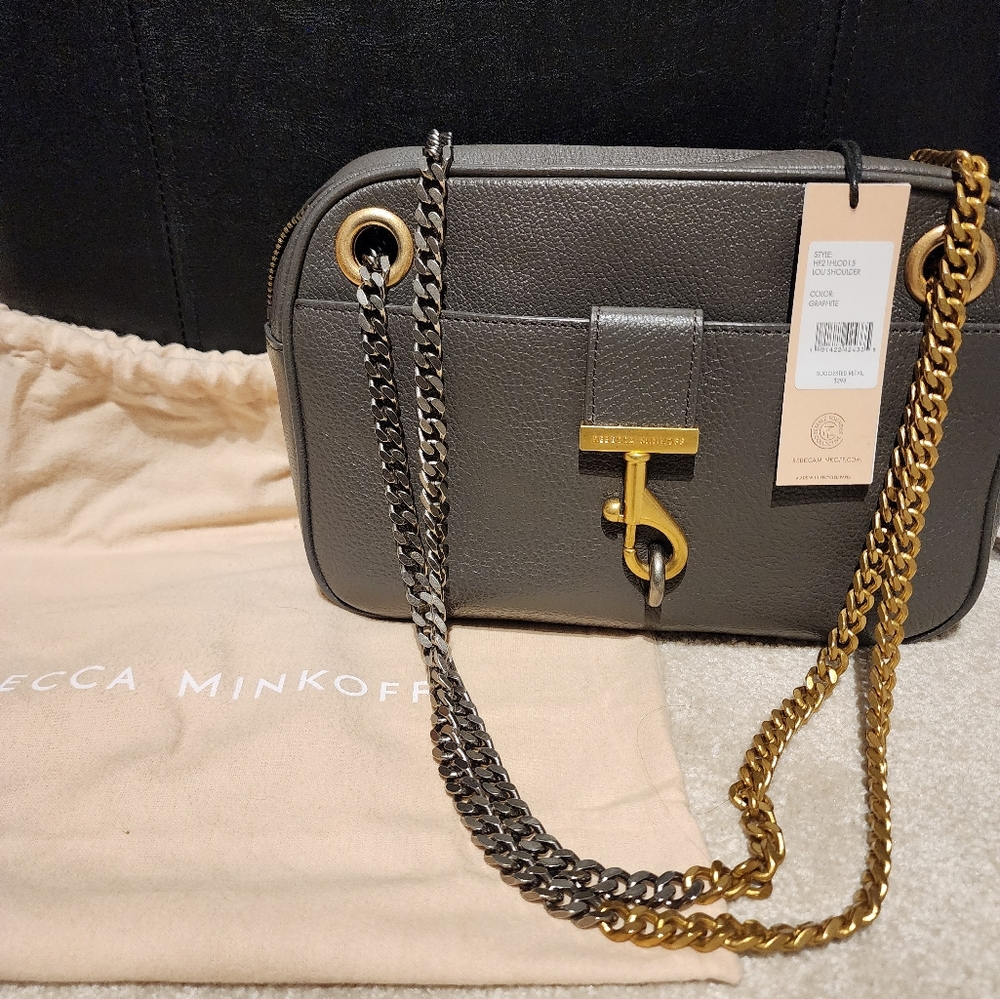 Rebecca Minkoff Gray Leather Shoulder Bag